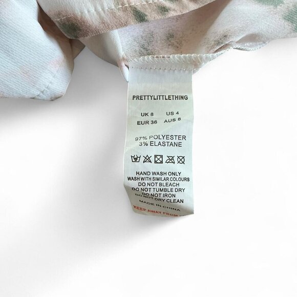 Prettylittlething Pink Tie Dye Structured Corset Top - Picture 3 of 3